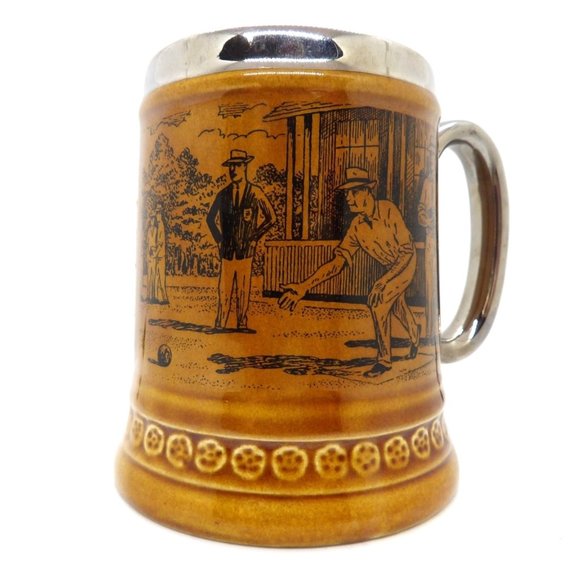 Mug Lord Nelson Victorian Pottery Silver Rimmed preowned - Picture 1 of 4
